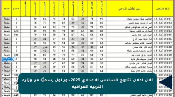 الآن إعلان نتائج السادس الإعدادي 2025 دور أول رسميًا من وزارة التربية العراقية